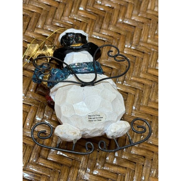 Christmas Rustic Farmhouse Country Snowman Ornaments - Picture 3 of 5